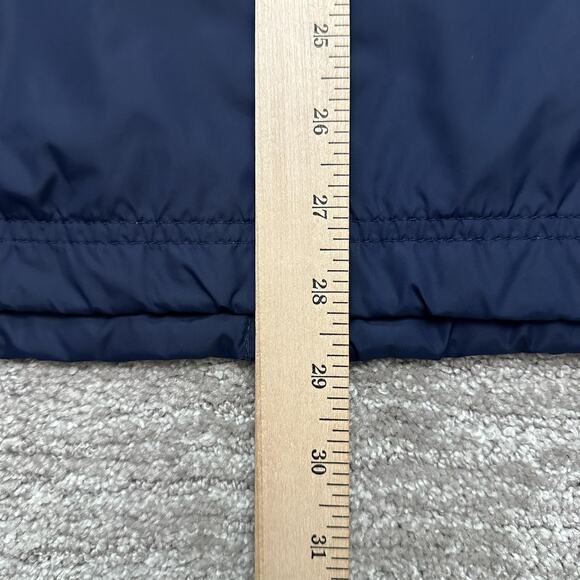 Nike Jacket Mens Large Navy Full Zip Windbreaker Mesh Lined Swoosh Spell Out Y2K - Picture 10 of 12